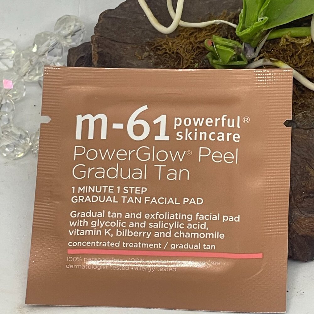 M-61 PowerGlow Peel Gradual Tan 1 Minute 1 Step Facial Pad - 30 Treatments - NIB - Picture 6 of 7